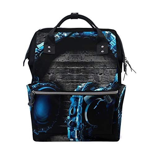 MONTOJ Cool Hoofdtelefoon Canvas Rugzak Travel Campus Rugzak - 5601224251138