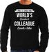 Bellatio Decorations Shoppartners Bv Worlds Greatest Colleague Sweater Zwart Heren XXL