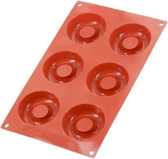 Silikomart SF 012 Savarin Silicone Mould - Brown - Round - ø72 H 23 mm