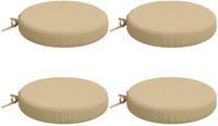 vidaXL - Coussin d'assise - SOEST - 4 pièces - Beige - 100% Polyester - Ø 40 x 7 cm