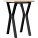 Table à manger en bois de pin massif et acier 50x50x75,5cm