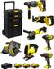 STANLEY FatMax V20 STANLEY FatMax Set SVK705 (SFMCH900 + SFMCG400 + SFMCD720 + SFMCF800 + SFMCS500 + SFMCS600 + SFMCS300 + 3x 4,0Ah accu's + oplader + transportkoffer)
