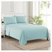 Sweet Home Collection Luxe beddengoed set met plat, hoeslaken, 2 kussenslopen, microvezel, lichtblauw, Twin