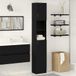 Maison Exclusive - Meuble de salle de bain, noir, aspect chêne, 32x25,5x190 cm, panneau de particules