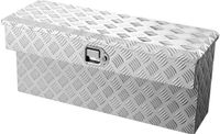 VEVOR Gereedschapskist voor vrachtwagenbak, aluminium opbergdoos met profielpatroon, opbergorganizer met slot en sleutel, ideaal voor vrachtwagens, pick-ups, campers, aanhangers, 864x305x390 mm