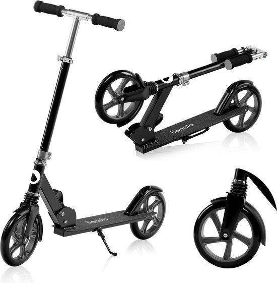 Lionelo Luca Kinderstep - Zwart - 100 kg - ABEC-7 - Verstelbaar