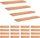 vidaXL Tapis d'escalier 20 pcs Laqué 120 x 25 x 2 cm Hêtre massif
