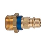 Riegler 107690-248.70 onmiskenbare nippel NW 7,8, messing blank, G 3/8 AG, blauw, 1 stuk