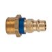 Riegler 107690-248.70 onmiskenbare nippel NW 7,8, messing blank, G 3/8 AG, blauw, 1 stuk