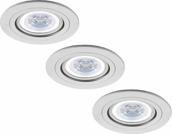 Philips Set van 3 stuks dimbare LED inbouwspots Pittsburg met 5 Watt spot kantelbaar