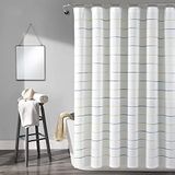 Lush Decor Ombre Streep Garen Geverfd Katoen Douchegordijn, 72" x 72", Geel & Grijs