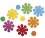 Rayher hobby materialen Crepla ponsdeeltjes bloemen zelfklevend 120x stuks - Knutselen/Hobby - Plak bloemen