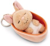 Nici Sleutelhanger Konijn Sleeping Pets 8cm Mand Perzik Groen Decoratief