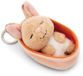 Nici Sleutelhanger Konijn Sleeping Pets 8cm Mand Perzik Groen Decoratief