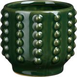 Mica Decorations Bloempot Boaz - gebobbeld - groen - 11 x 13 cm