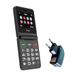 Opvouwbare TTfone TT660 Opvouwbare mobiele telefoon voor senioren, grote knoppen, noodhulpfunctie, lange batterijduur, zwart (met netlader)
