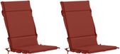 vidaXL - 2-delige hoogrugkussen GEMERT - 2 pcs - 100% Polyester - Rood