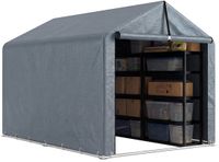 Outsunny Tuinopbergtent-PE, Gegalvaniseerd Staal-162L x 221,5B x 163H cm-Donkergrijs