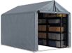 Outsunny Tuinopbergtent-PE, Gegalvaniseerd Staal-162L x 221,5B x 163H cm-Donkergrijs