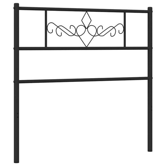 vidaXL Hoofdbord 100 cm metaal zwart