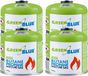 GreenBlue - Gasflessen 4 stuks - Gaspatroon van 500 g. Certificaat: Pi 0437, conform EN 417, butaan-propaan, temperatuurbereik -10 °C tot +40 °C, schroefdraadventiel 7/16'' GB499