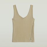 G-Star Asymmetrical Zip Slim Tank Top Wmn Dames Tops M Light Toggee