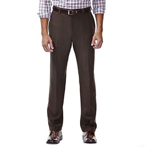 Haggar Men's Dress Pants - Brown - L