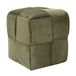 Moana Pouf Côtelé Rectangulaire 36x38x36 Cm Vert