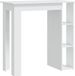 vidaXL Bartafel met schap 102x50x103,5 cm bewerkt hout wit