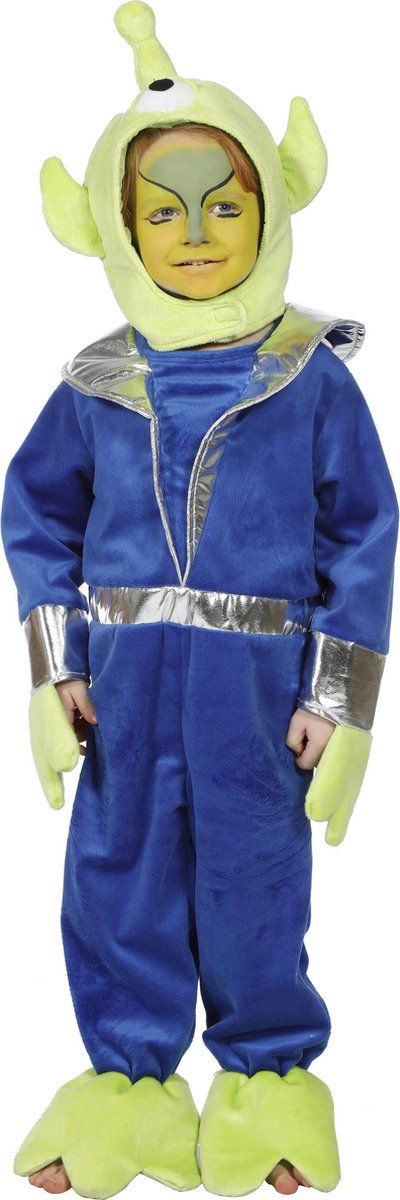 Feestbeest.nl Kleine groene alien voor kind - Multicolor - Polyester - EAN: 8714438736562