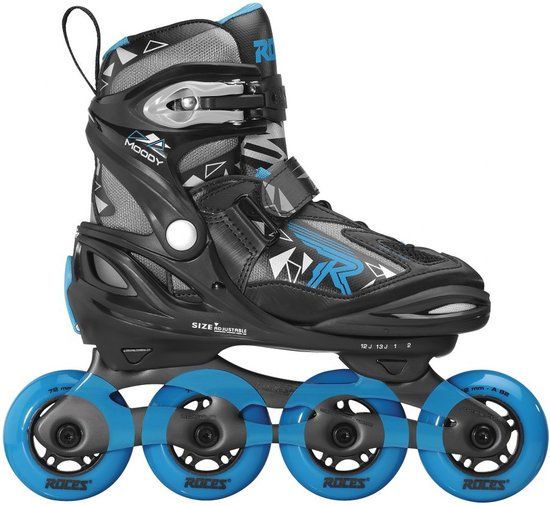 Roces Moody TIF Inline Skates - Boys - Adjustable - 30-35 - Black/Blue