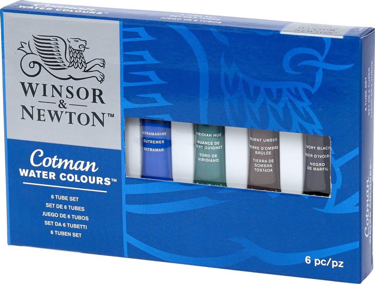 Winsor & Newton Cotman aquarelverf set 6 tubes