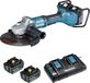 Makita Angle Grinder 36V LXT Ø230 mm (4x5.0 Ah) in case - DGA900PT4