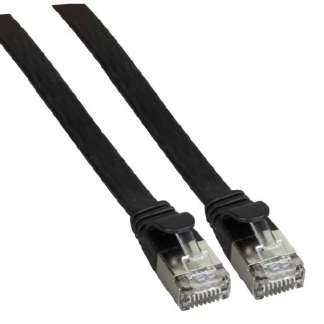 ProCable Netwerkkabel - Cat6a F/UTP - 2 meter (100% koper, Plat, Zwart