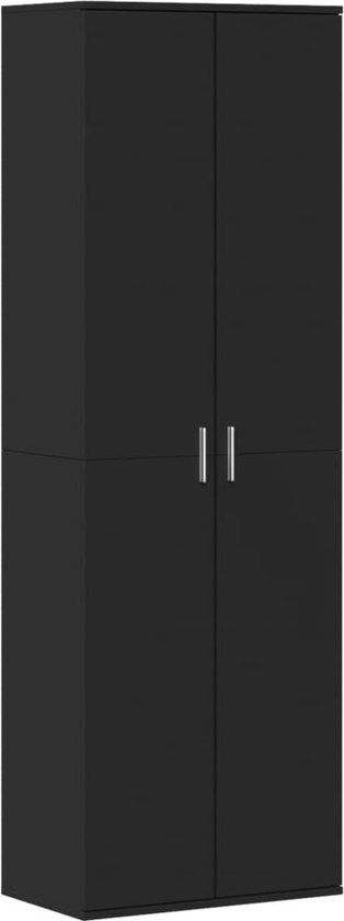vidaXL Hoge kast 60x35x180 cm bewerkt hout zwart