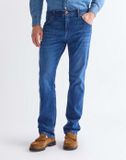 Wrangler Greensboro Heren Regular Straight-fit Jeans Dandelion Summer Blauw W33 x L32