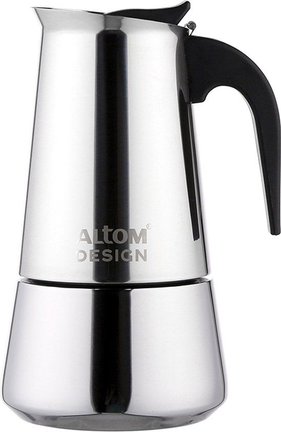 Altom Design Percolator - 200 ml - 4 kops - RVS - Grijs