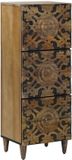 vidaXL Hoge Kast Bruin 40 x 33,5 x 110 cm Massief Mango Hout