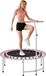 Trampoline de fitness pour adultes - Mini-trampoline - Diamètre 102 cm - Poignée réglable, 5 positions - Cadre en acier - Convient pour l'entraînement cardiovasculaire et l'entraînement des jambes - Rouge