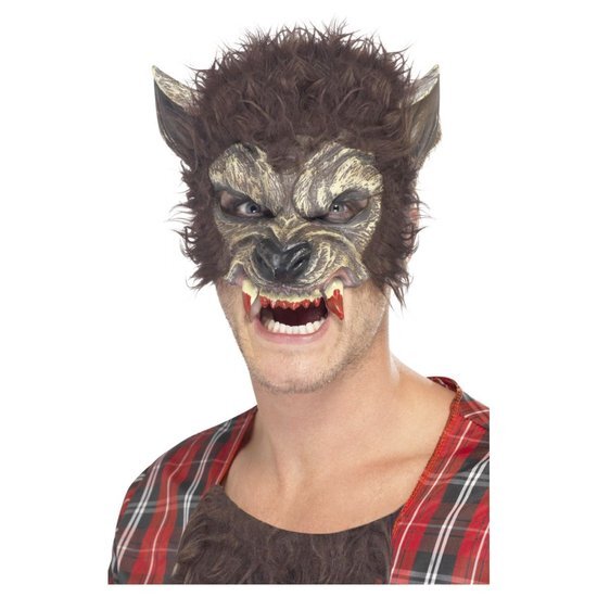 Smiffys Dressing Up & Costumes | Costumes - Halloween - Werewolf Half Face Mask