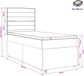 vidaXL Lit à sommier tapissier avec matelas Marron foncé 90 x 190 cm Tissu