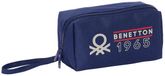 Benetton Trousse d'école Varsity Gris Bleu marine 22 x 10 x 10 cm