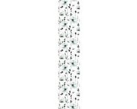 Ambiance Sticker Voorgelijmd vliesbehang - Scandinavisch wit aquarelbloemen - 1 rol van 300x60 cm