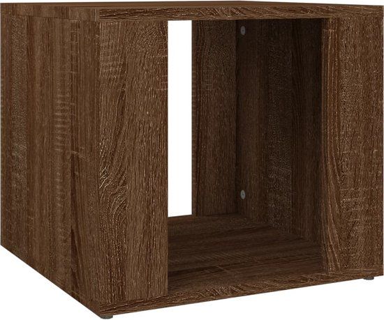 vidaXL Nachtkastje 41x40x36 cm bewerkt hout bruin eikenkleur