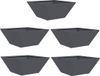 vidaXL Plantenbak Antraciet 5 stuks 35 x 35 x 15 cm