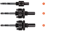 Rotec Standaard Adapter 6-knt 9,5 tbv. gatzagen ø32-152