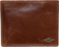 FOSSIL Leren Portemonnee Ryan Large Coin Pocket Bifold Dark Brown Bruine