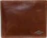 FOSSIL Leren Portemonnee Ryan Large Coin Pocket Bifold Dark Brown Bruine