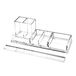 EXPURTAN Doorzichtige bureau-organizer van acryl, 4-delige bureauset + gratis gratis acrylliniaal, bureau-organisatie voor kantoor of thuis