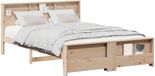 vidaXL Bedframe Massief Grenenhout Bruin 150 x 200 cm